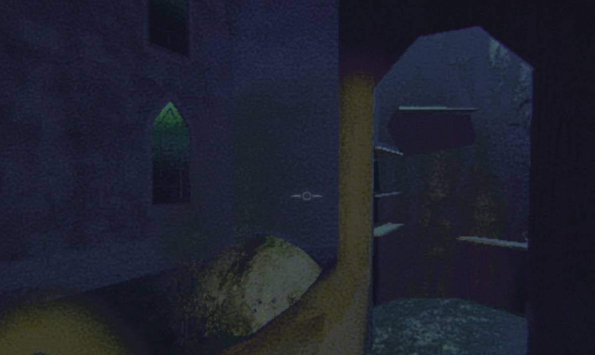 A shot of the courtyard in higher level Swiftbroom Academy on R.E.P.O. with platforming area inside hollowed tree