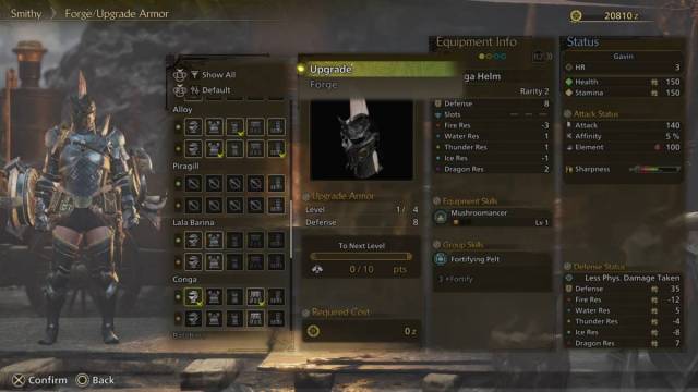 Upgrading armor in MH Wilds