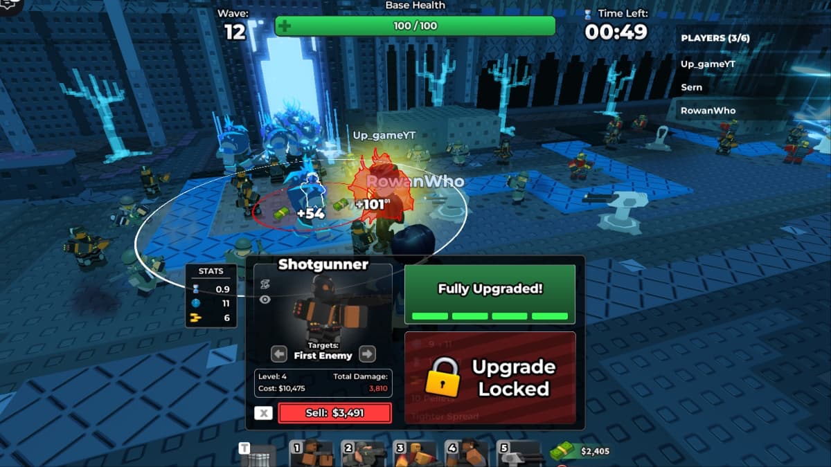 upgrading units in tower defense simulator