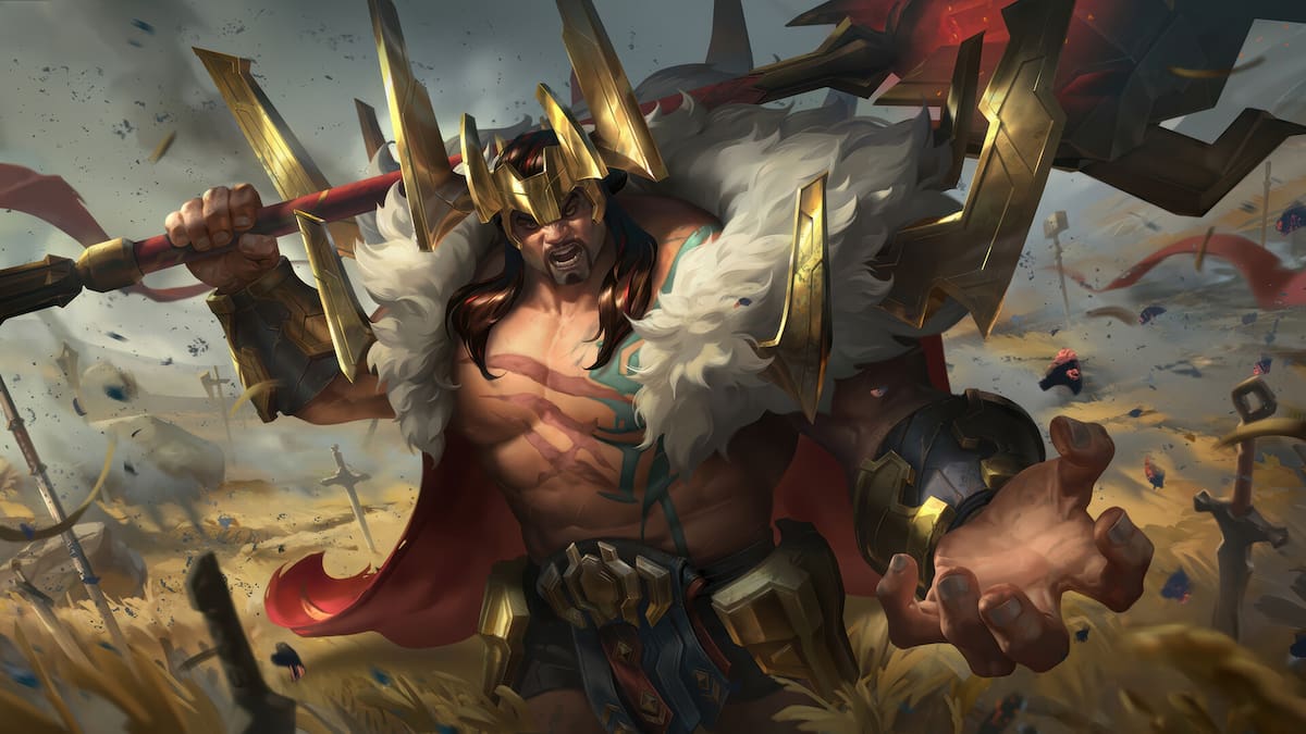 Picture showing Mordekaiser's Sahn-Uzal Human Skin in League of Legends.