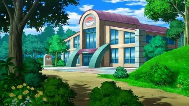 A Pokemon Center from the Pokemon Anime.