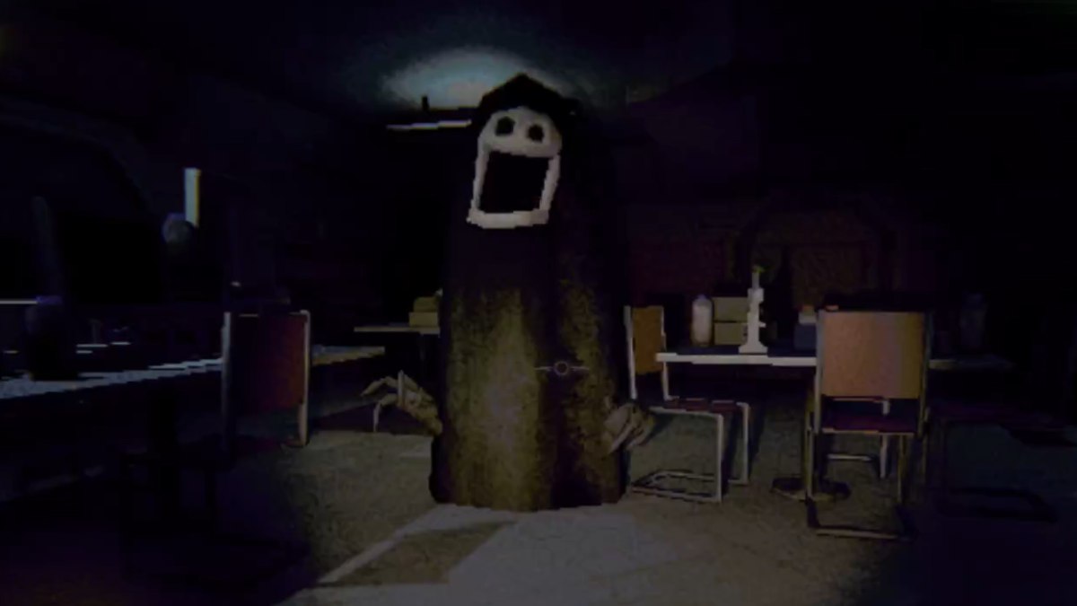 Full body shot of the Robe running at the camera in R.E.P.O.