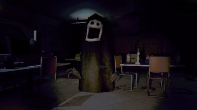 Full body shot of the Robe running at the camera in R.E.P.O.