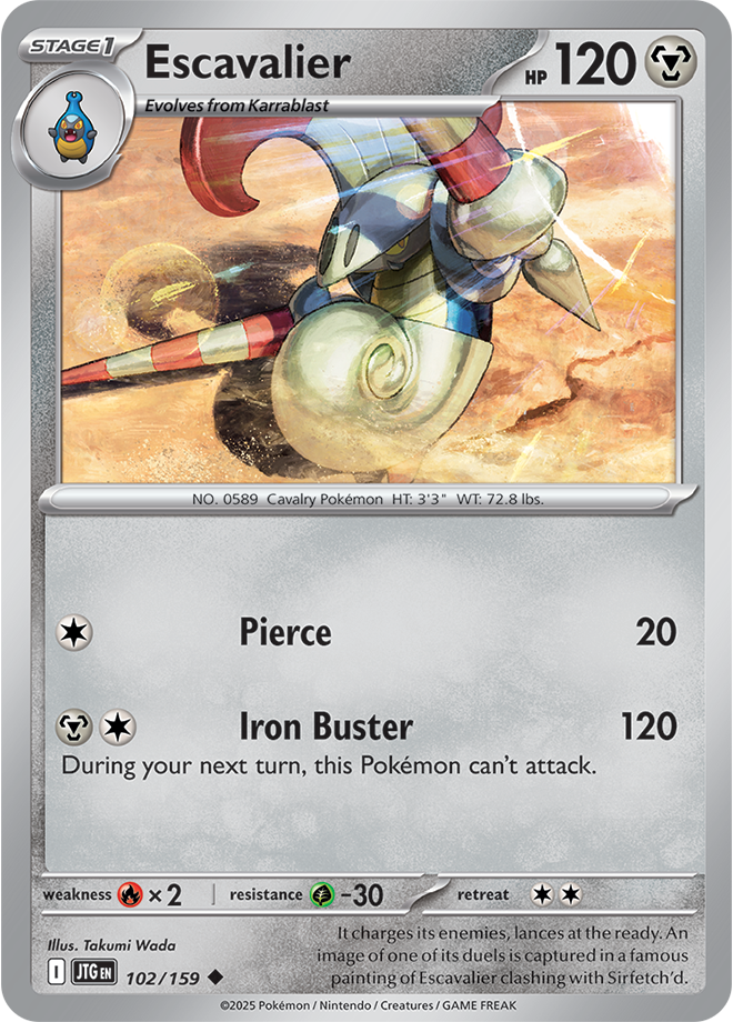 Escavelier Pokémon card.