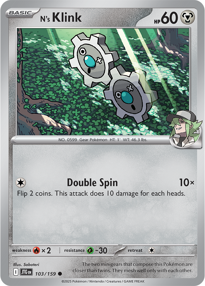 N's Klink Pokémon card.