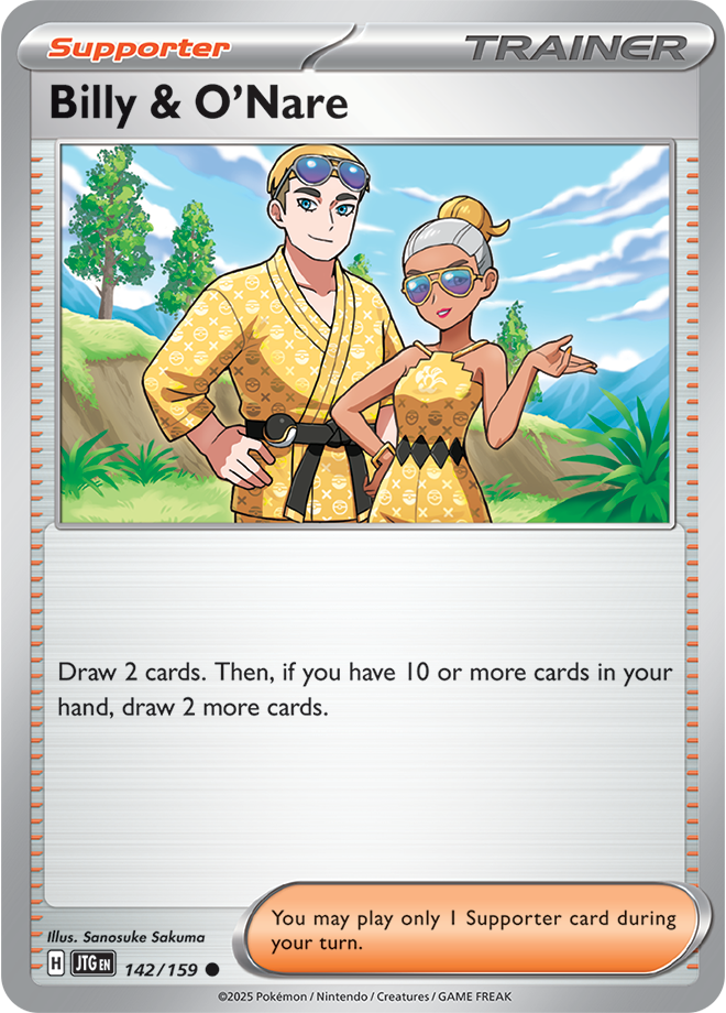 Billy and O'Nare Pokémon card.