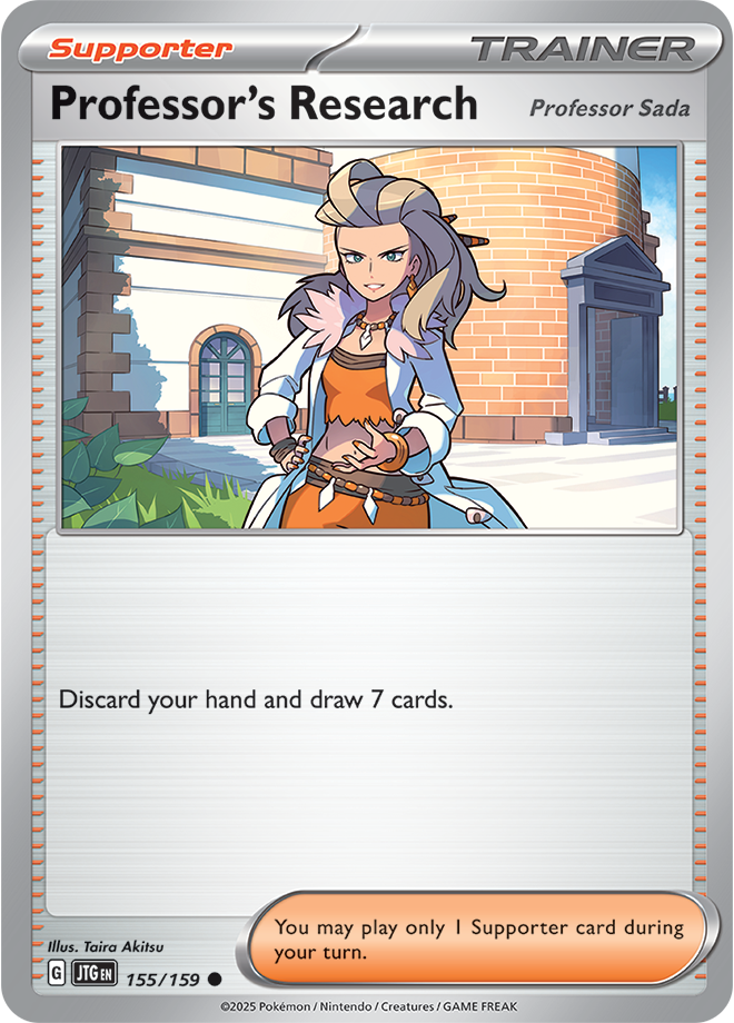 Professor's Research Pokémon card.