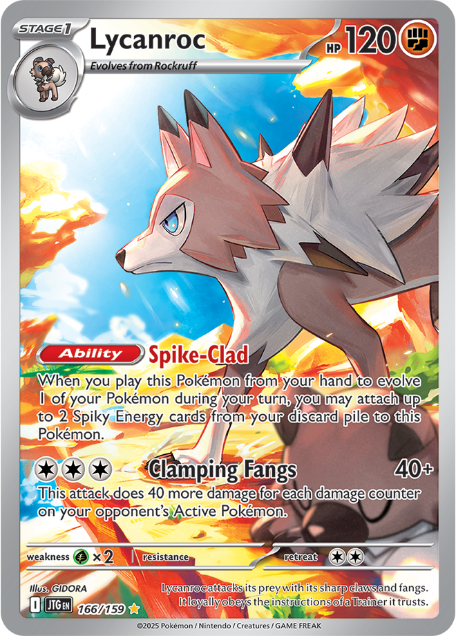 Lycanroc Pokémon card.