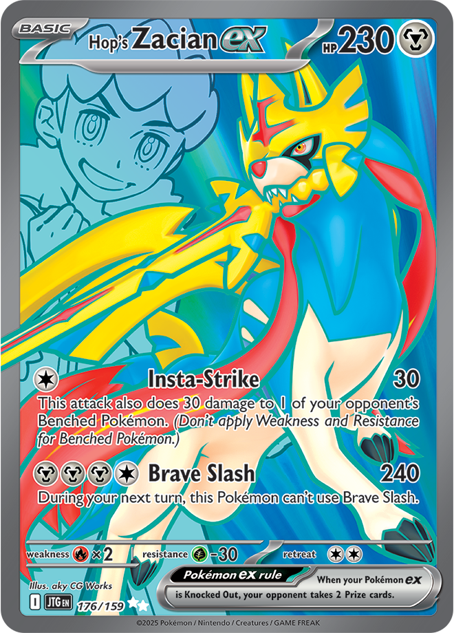 Hop's Zacian ex Pokémon card.