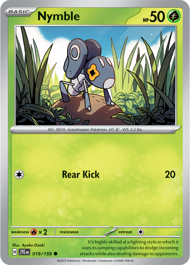 Nymble Pokémon card.