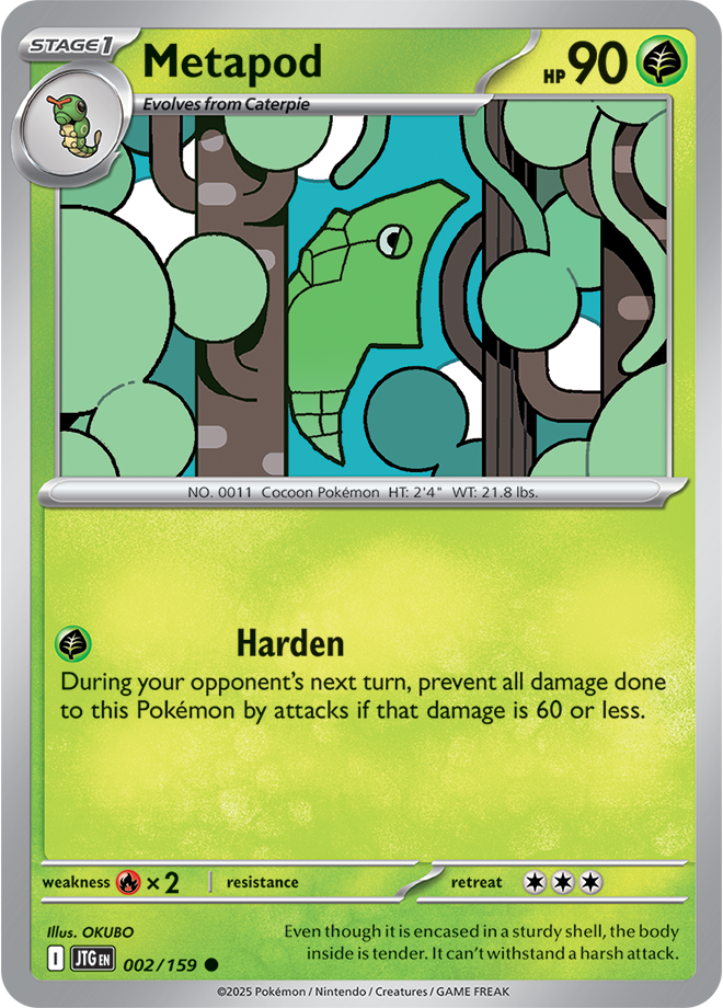 Metapod Pokémon card.