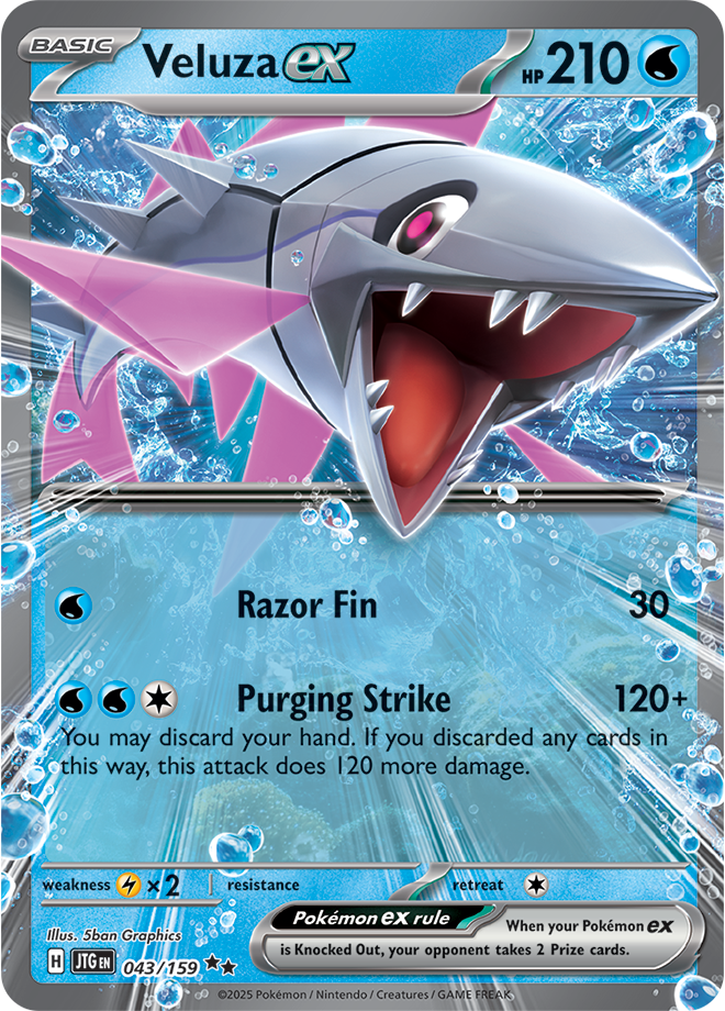 Veluza ex Pokémon card.