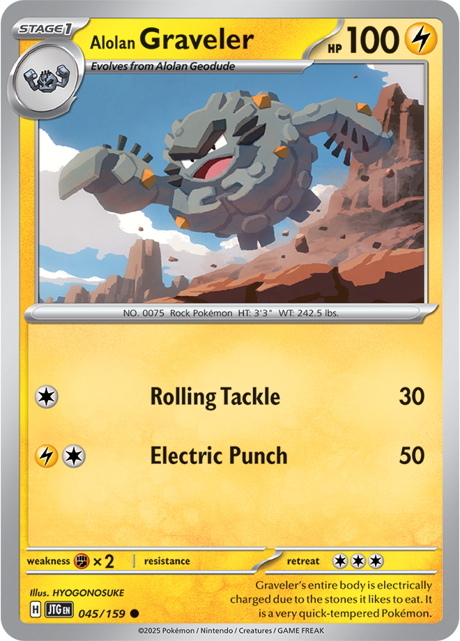 Alolan Graveler Pokémon card.