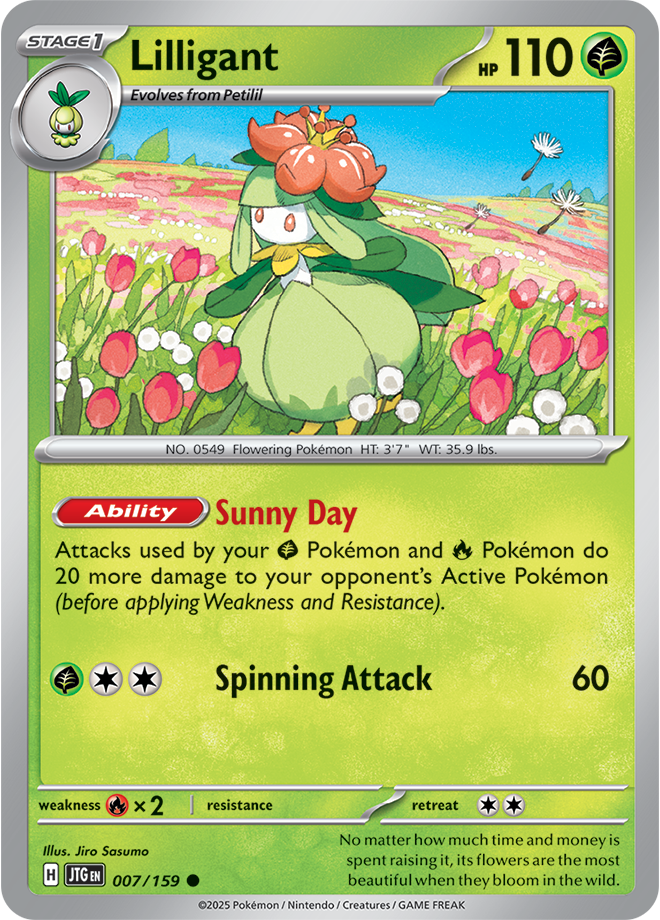 Lilligant Pokémon card.