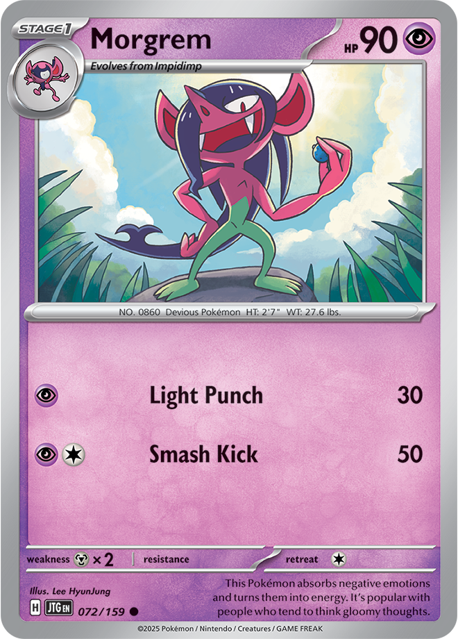 Morgrem Pokémon card.