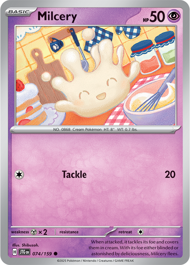 Milcery Pokémon card.