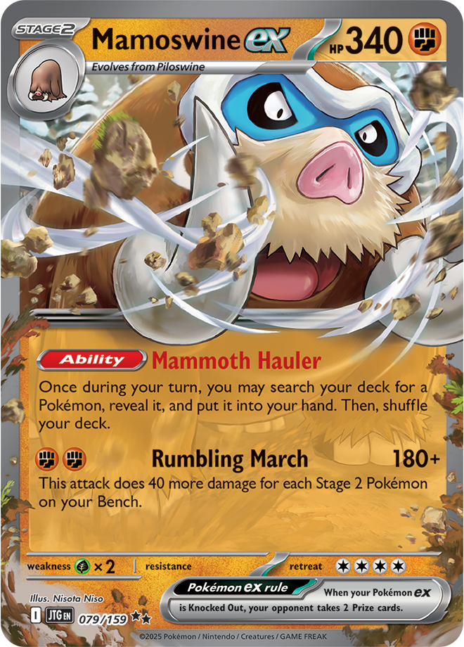 Mamoswine ex Pokémon card.