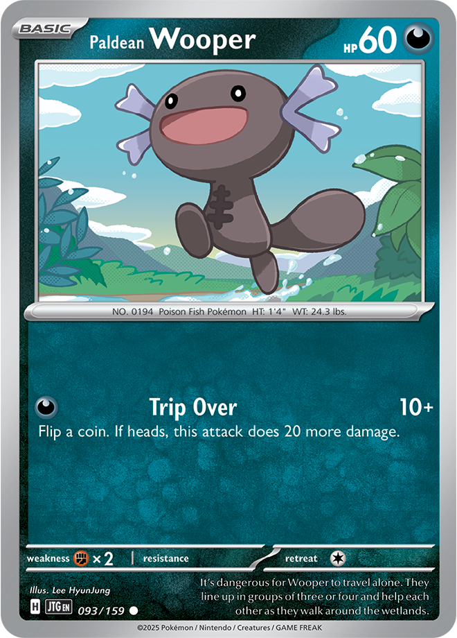 Paldean Wooper Pokémon card.