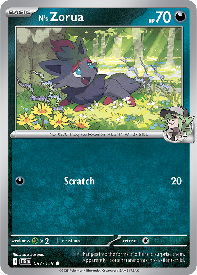 N's Zorua Pokémon card.