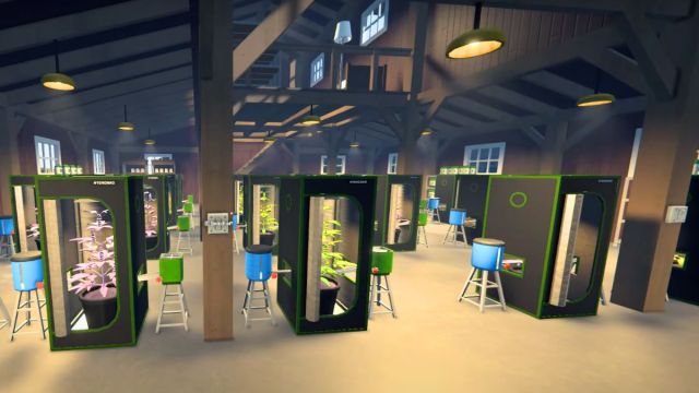 in-game image of a growing facility in Schedule 1.
