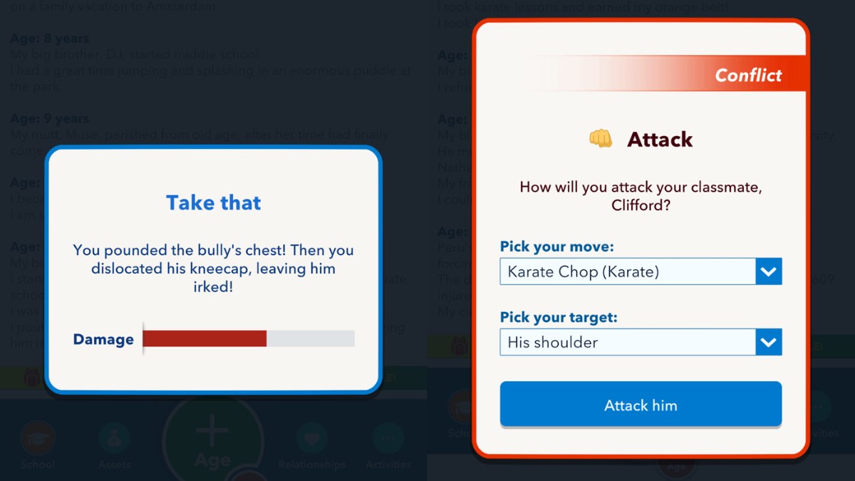 attack bullies in bitlife