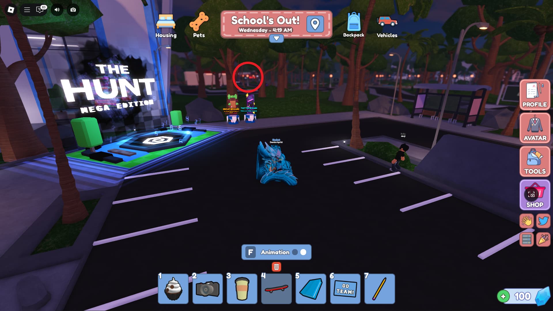 Bayside High School The Hunt: Mega Edition Mega Token location of the Bayside Pizzeria