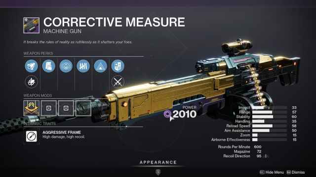 Corrective Measure machine gun