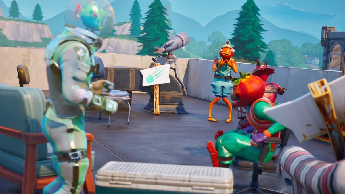 fortnite OG promo with fishstick and friends