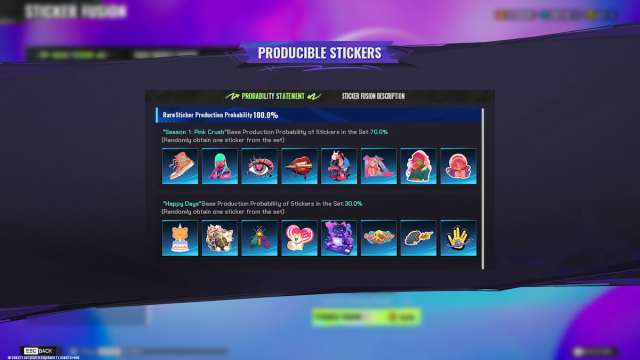 Sticker Fusion probability statement in FragPunk