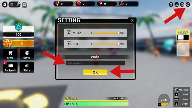 Redeeming codes in Train to Fight