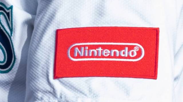 Nintendo patch on Seattle Mariners jersey for 2025 MLB Season