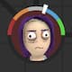 Woman with weird eyes in Schedule 1. 