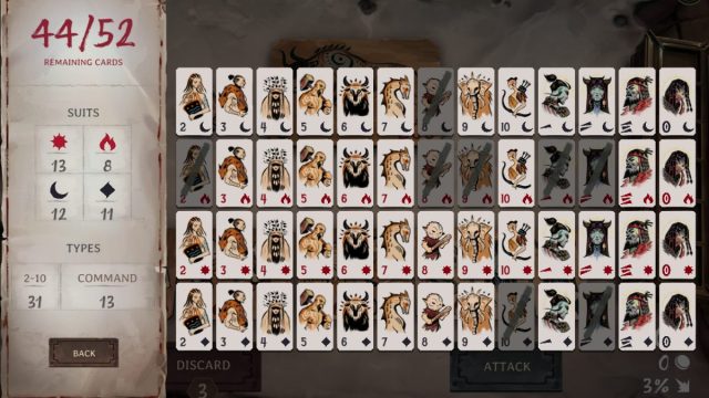 League of Legends Demon's Hand minigame deck overview with 52 cards total