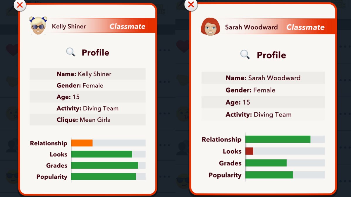 popular girls in bitlife