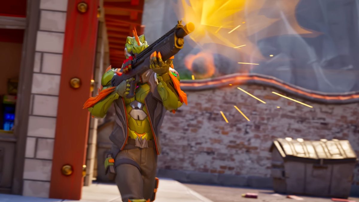 rex mech shooting weapon fortnite