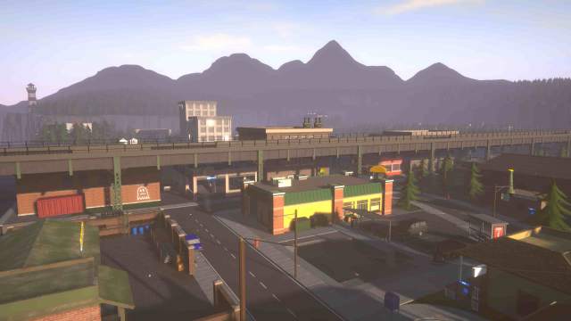 in-game image showing the cityscape in Schedule 1.