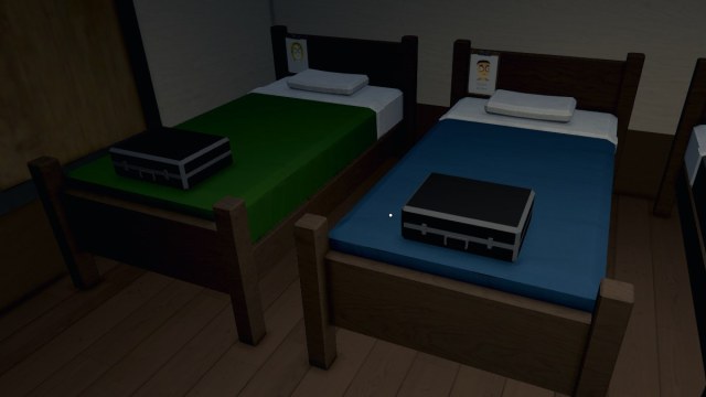 Schedule 1 employee beds with colors and suitcases