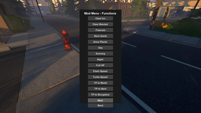 Mod menu for schedule 1 with functions mods
