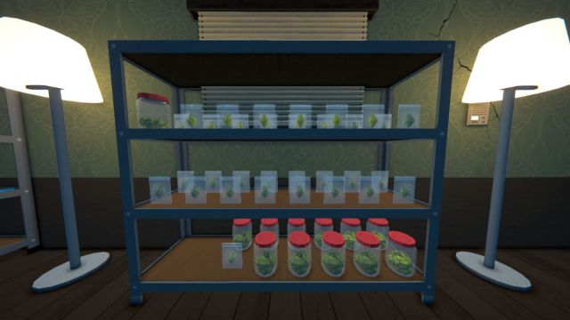 Packaged product in storage.