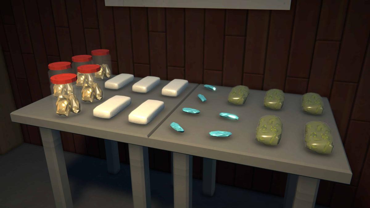 in-game image showing products in Schedule 1.