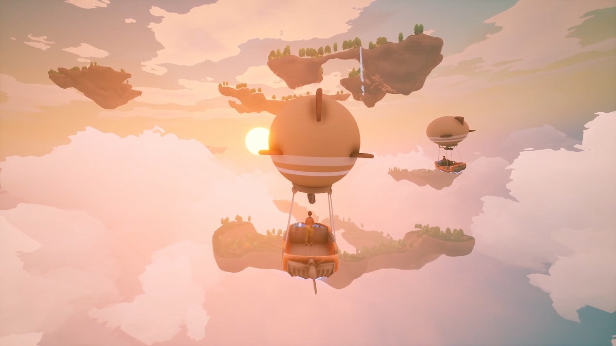 Hot air balloon in Solarpunk.