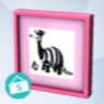Stylish Baby Dino Nursery Art in The Sims 4
