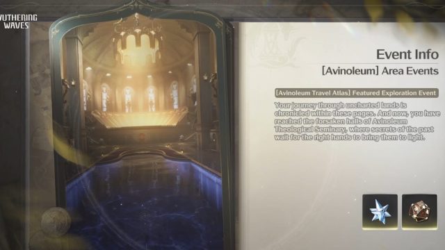 Wuthering Waves event screen with rewards
