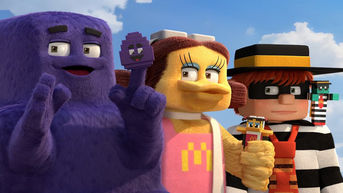 Minecraft style Mcdonald's Characters