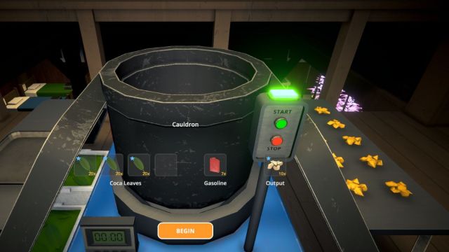 Producing raw Cocaine using a Cauldron.