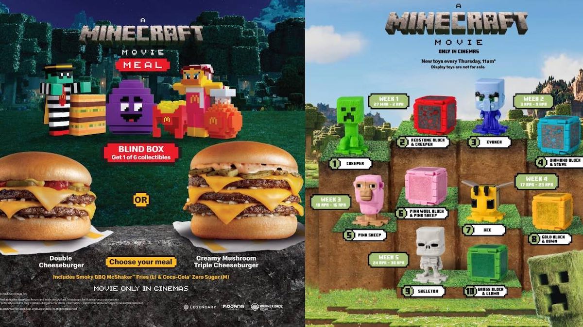 minecraft mcdonalds happy meals and toys