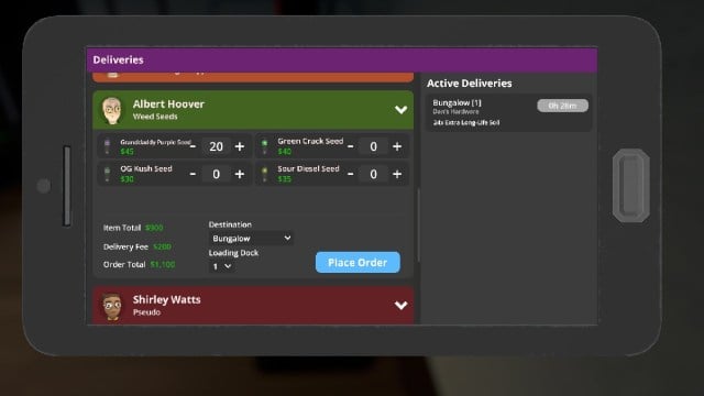 Schedule 1 making an online delivery order for seeds