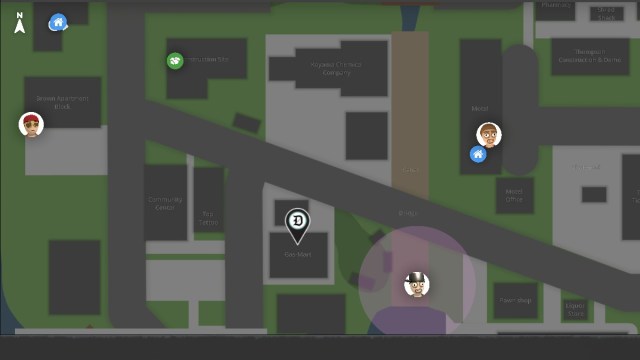 Schedule 1 mobile map to show location of gas mart