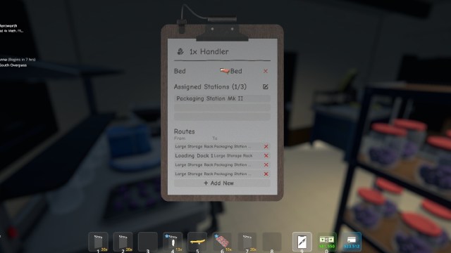 Schedule 1 management clipboard for handler