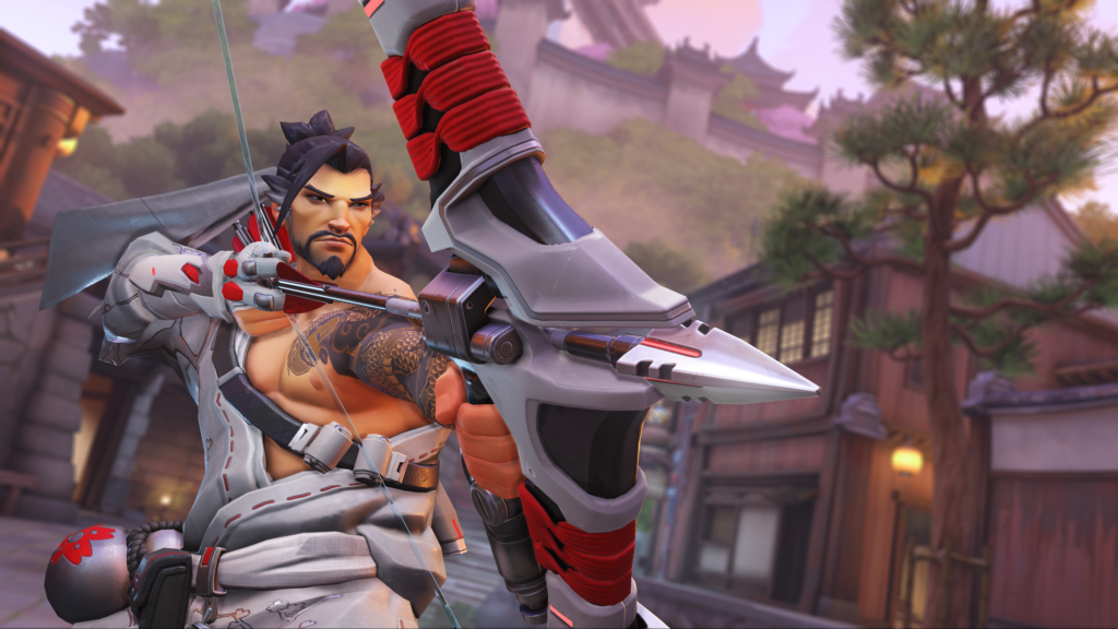 Hanzo readying his bow